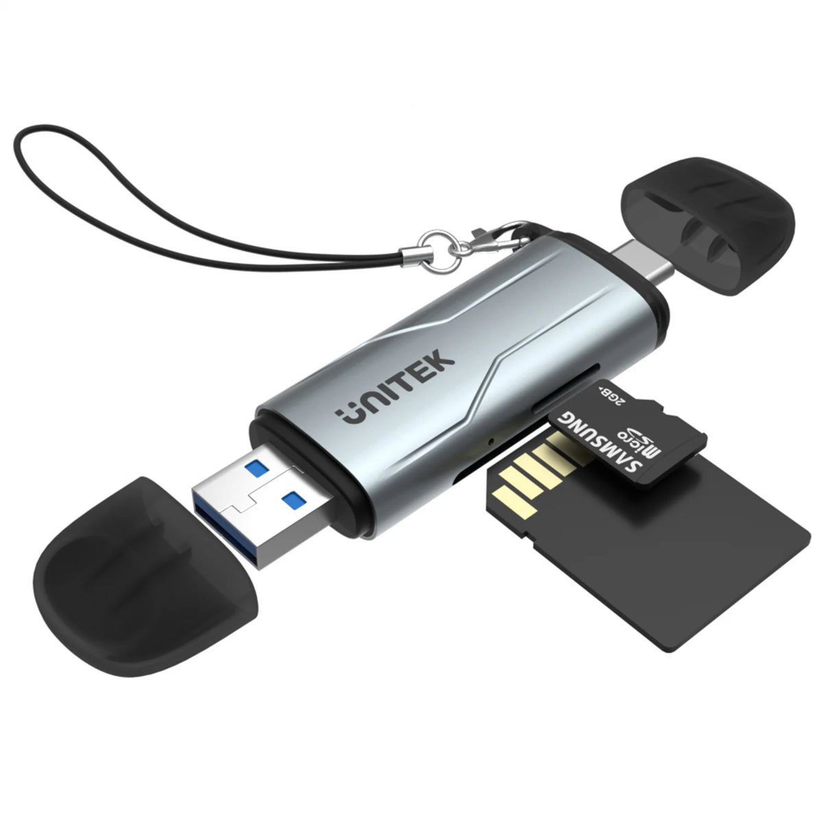 Unitek R1010A Card Reader USB-A/C 3.0 to Micro SD/SD