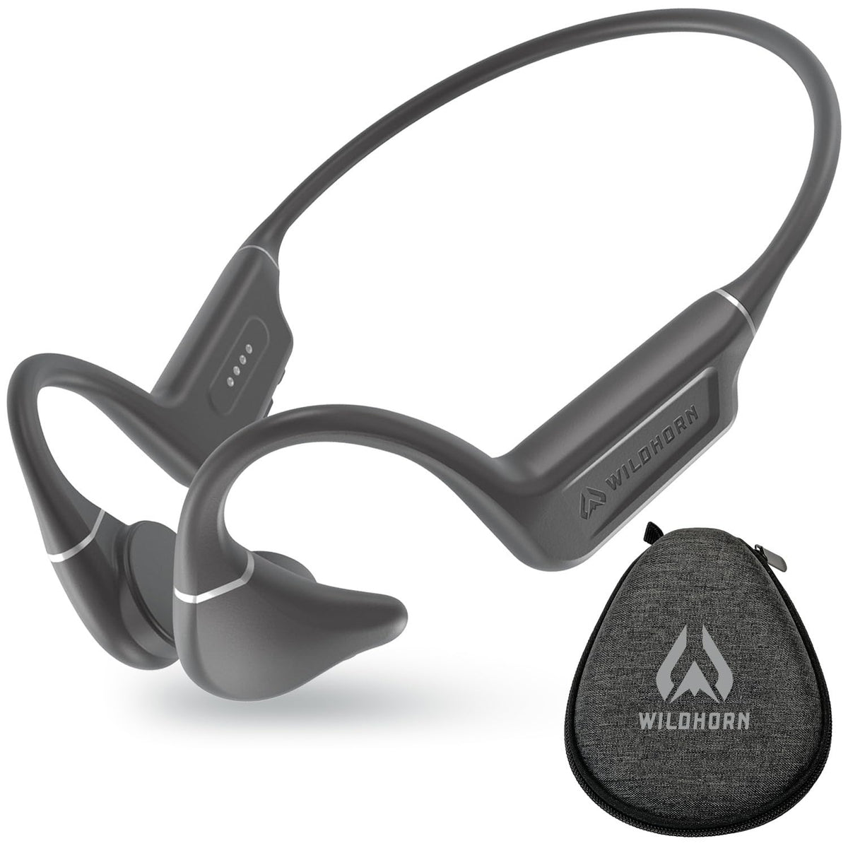 Wildhorn Crank Bone Conduction Swimming Headphones Bluetooth 5.4 IPX8 Waterproof Headphones for Swimming Fast Magnetic Charge MP3 2500 Songs Storage Capacity Swim Headphones No Microphone