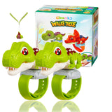 Gleamkid Dinosaur Walkie Talkies Toys for Kids 2 Pack Birthday Gifts for 3 4 5 6 7 8 9 Year Old Boys Girls Ages 3-12 Rechargeable Long Range Two-Way Radio Toys for Hiking Camping