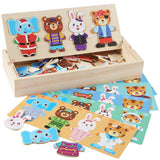 Magnetic Animal Dress-Up Puzzle for Kids Educational Toy