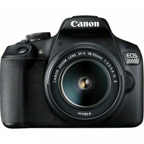 CANON DIGITAL CAMERA DSLR EOS 2000D + 18-55 IS LENS, DIGIC 4+, EF/EF-S, 24.1MP, VIDEO FHD, LCD 3'', SUPPORTED CARDS: SD, SDHC, SDXC, WIFI, NFC, 1YW