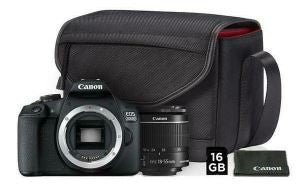 APPAREIL PHOTO NUMÉRIQUE CANON DSLR EOS 2000D + OBJECTIF 18-55 IS, DIGIC 4+ + SB130 + 16GB, EF/EF-S, 24.1MP, VIDEO FHD, LCD 3'', WIFI, NFC