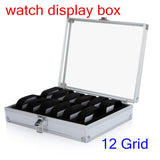 12-Position Aluminum Watch Box with Lock for Display