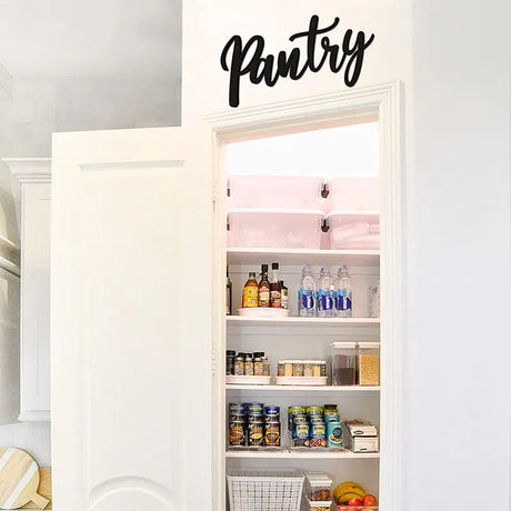 Metal Pantry Sign for Home Kitchen and Restaurant Decor