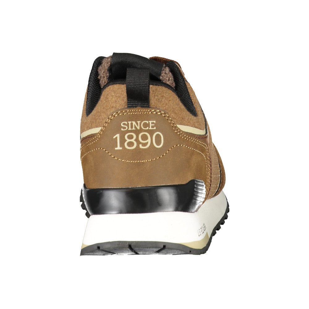 U.S. Polo Sneakers with Laces Brown - Men's