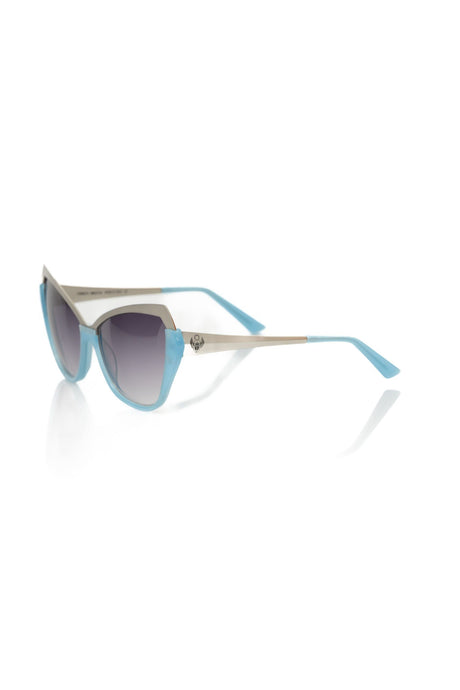 Frankie Morello Light Blue Acetate Women's Sunglass