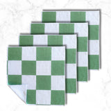 Cloak & SAGE 13" x 13" Luxury Microfiber Cleaning Cloths | Sage – 4 Pack | Premium Checkered All-Purpose Microfiber Towels for Cleaning Glass Kitchens Bathrooms Automotive & Supplies (4 Sage)