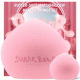 BIG Sugar Bomb Blender Set by RICHUAL BEAUTY ~ Butter-Soft Marshmallow Makeup Sponges for Face & Body ~ Incl: 1 LARGE & 1 MINI Mochi Makeup Sponge ~ Flawless Application of Foundation Creams & Powders