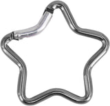 Star Shaped Climbing Buckle Aluminum Alloy Heavy Duty Keyring Hook for Camping Fishing Hiking Traveling Aluminum Key Chain Clip Accessories Outdoor Carabiner Clip (Dark Gray)