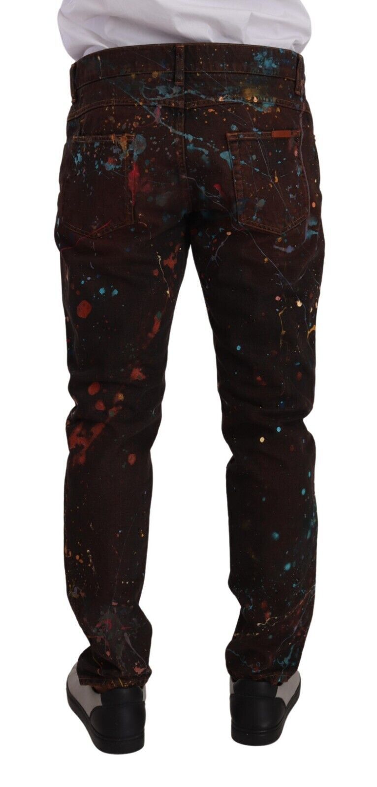 Dolce & Gabbana Elegant Multicolored Painted Denim Jeans