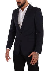 Dolce & Gabbana Sleek Navy Martini Slim Fit Wool Blazer