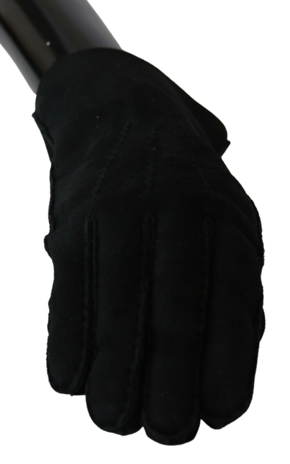 Dolce & Gabbana Elegant Black Leather Biker Gloves