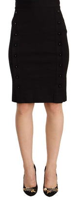 GF Ferre Chic High-Waisted Pencil Skirt in Black