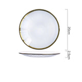 Japanese Gold-Trimmed Glass Fruit Bowl for Home Decor