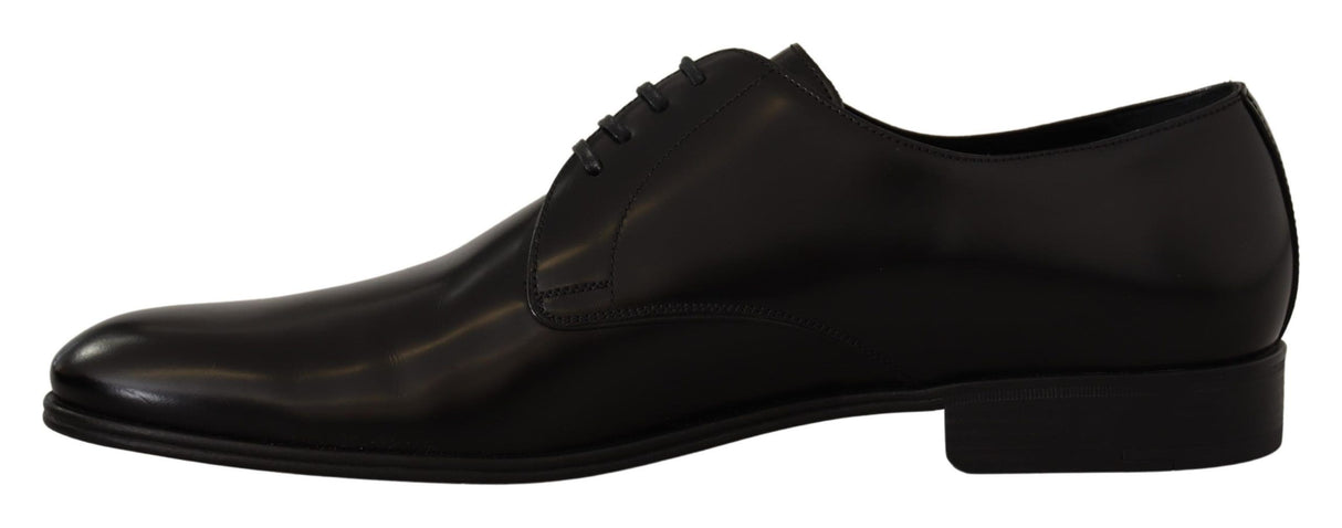 Dolce & Gabbana Elegant Black Leather Derby Shoes