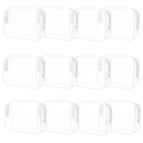 Eilyliafe 12 Pieces Clear Cosmetic Bag PVC Waterproof Makeup Bags with Zipper TSA Approved Toiletry Bag for Travel Transparent Pouches Organizer Storage for Men and Women (White Small)