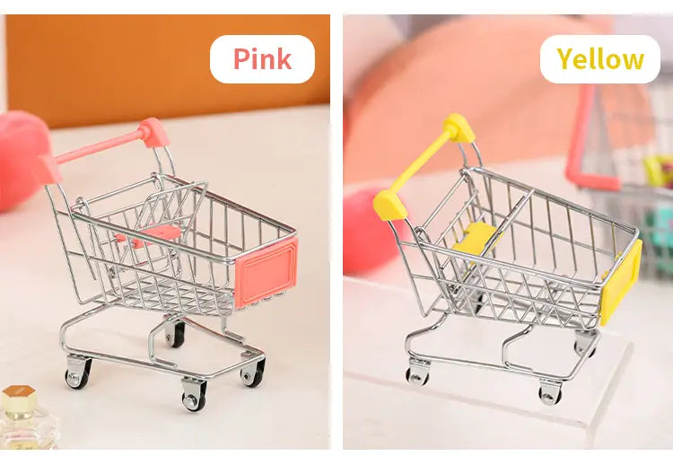 Mini Shopping Cart Trolley for Storage and Decoration