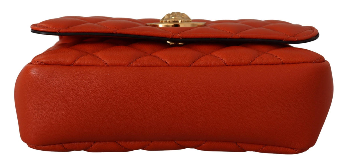 Versace Red Nappa Leather Medusa Small Crossbody Bag - Women's