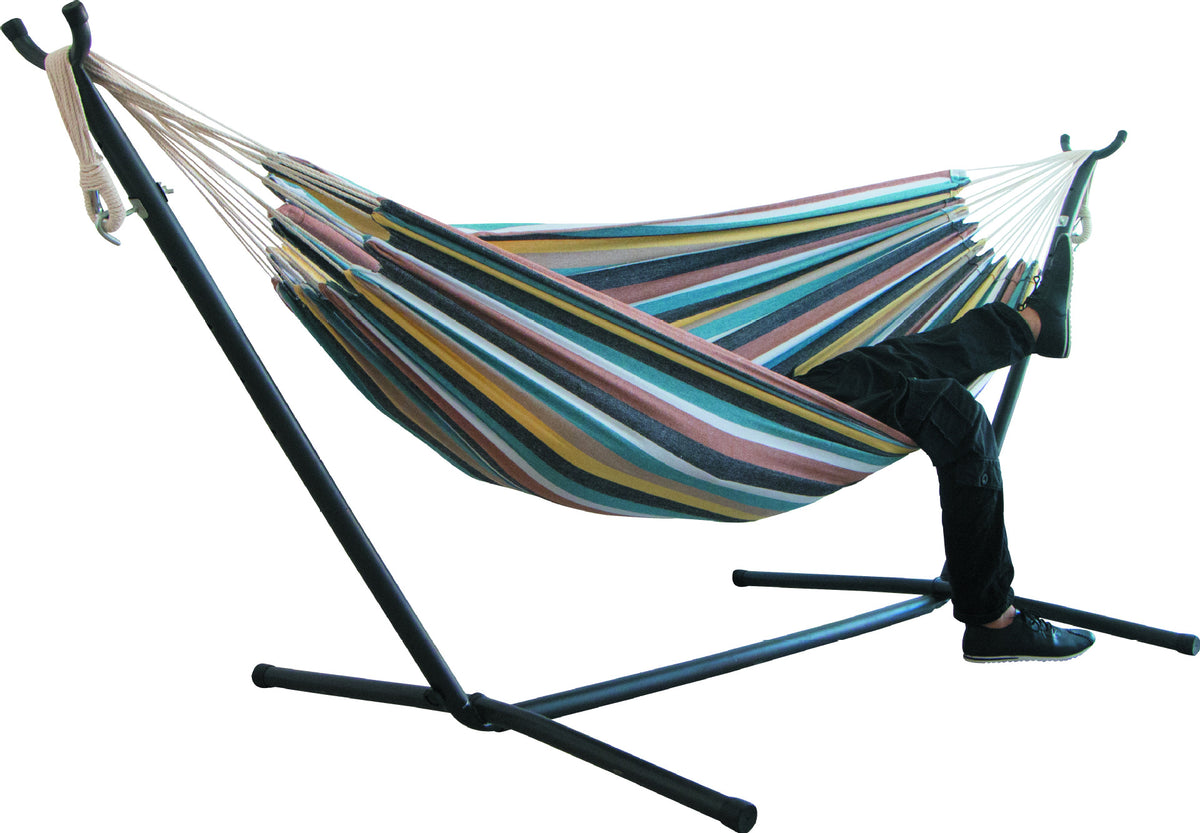 Thickened Wide Canvas Indoor Camping Hammock for 1-2 People