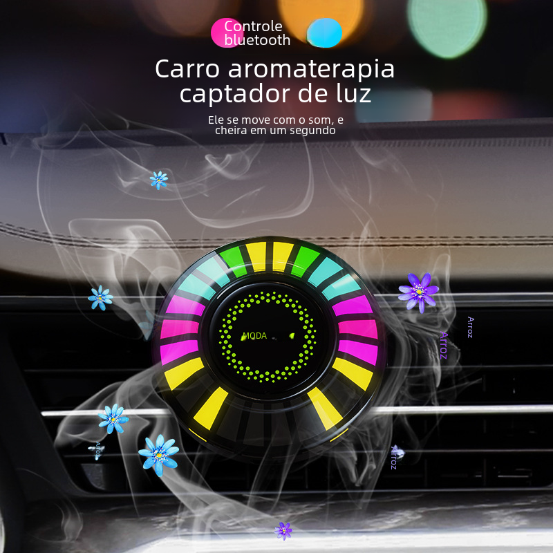 3D RGB Sound Control Car Atmosphere Light with Aroma
