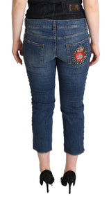 Dolce & Gabbana Elegant Mid-Waist Cropped Denim