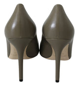 Jimmy Choo Elegant Pebble Green Pointed Toe Pumps