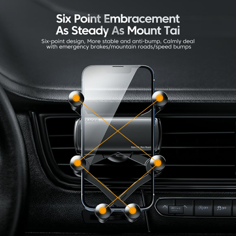 Six-Point Gravity Car Phone Holder