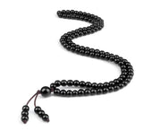 Men's Natural Stone Malachite 108 Beaded Necklace