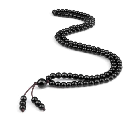 Men's Natural Stone Malachite 108 Beaded Necklace