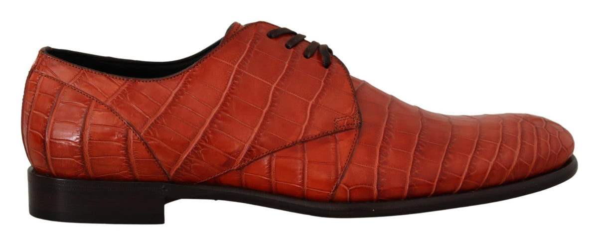 Dolce & Gabbana Exquisite Exotic Croc Leather Lace-Up Dress Shoes Dolce & Gabbana Crocodile Derby Shoes Men main image 2