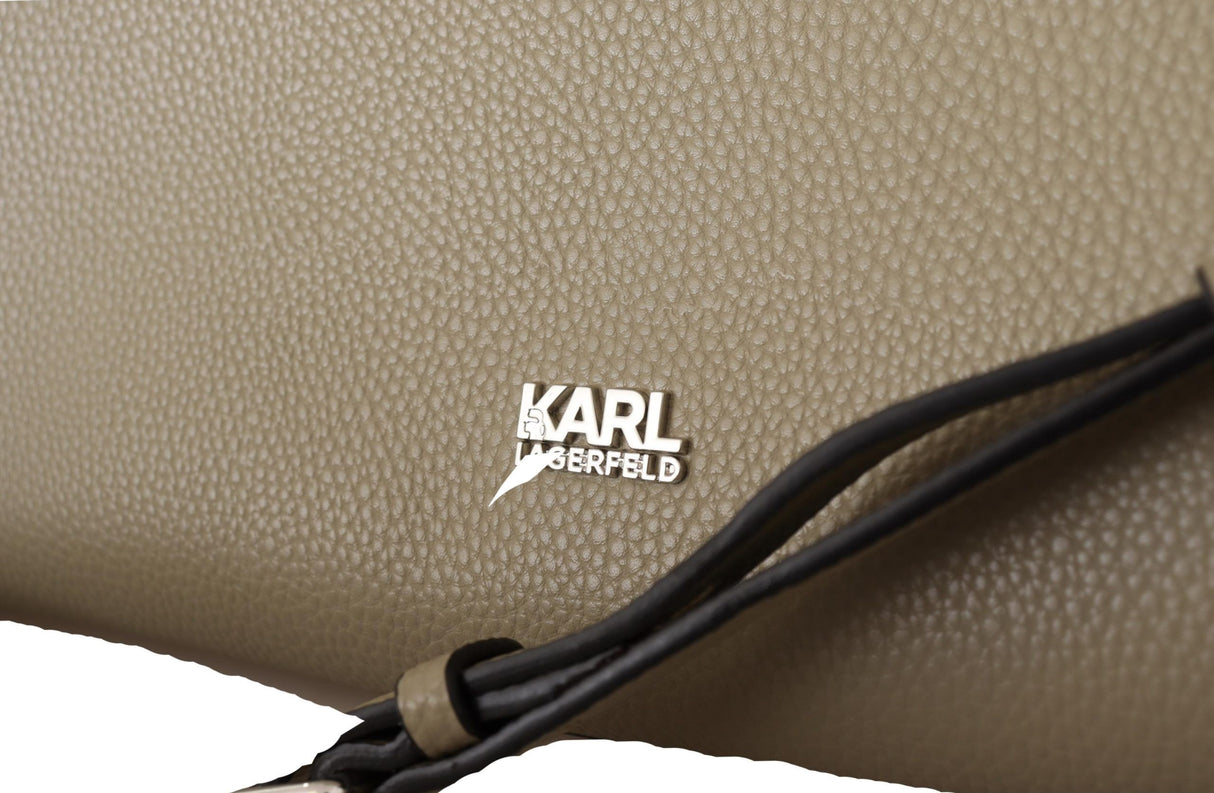 Karl Lagerfeld Enchanting Sage Green Leather Tote