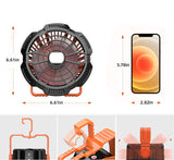 Portable Outdoor Camping Fan with Remote and Power Bank