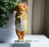 Cute Dog Figurine Pen Holder for Home Decor