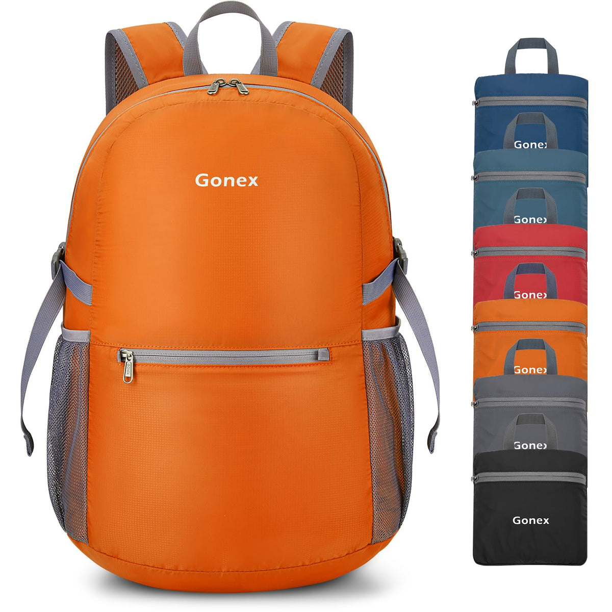 Gonex Ultra Lightweight Packable Daypack Handy Foldable Camping Outdoor Travel Cycling Backpack(Orange)