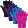 4 Pairs Microfiber Dusting Gloves Washable Reusable Cleaning Gloves Mittens for Plants House Cleaning Car Blinds(Purple Blue Rose Red BlackL)