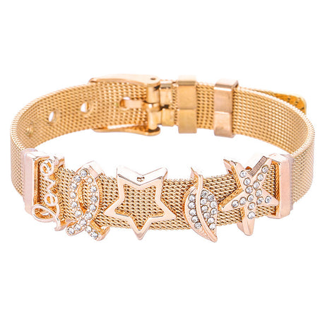 "Stainless Steel Mesh Bracelet - Fashion Travel Accessory"