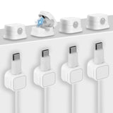 10 Pcs Magnetic Cord Organizer Management Cable Clips Hide Phone Charging Cable Keeper Strong Adhesive Wire Holder Keeper for Home Office Desk Phone Car Wall Desktop Nightstand