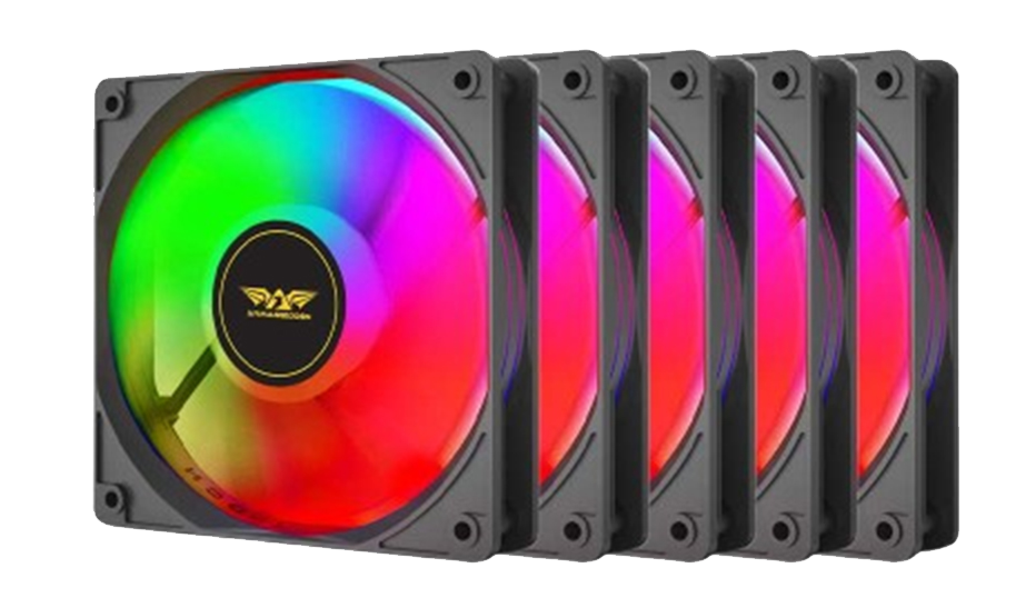 Armaggeddon Gaming Cooling Fan Set 5pcs CHROMA KIT 3000 Black