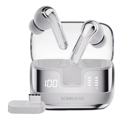 SonicGear Earphones Bluetooth & USB-C Dongle for PC EarPump XP2 Platinum