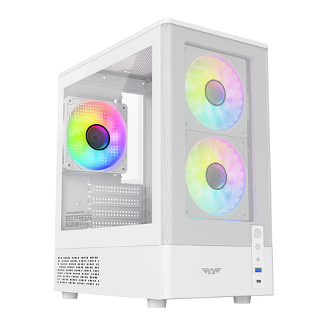 Armaggeddon Gaming Case M-ATX DEEPFREEZE DUPLEX 2 White 3x ARGB Fans