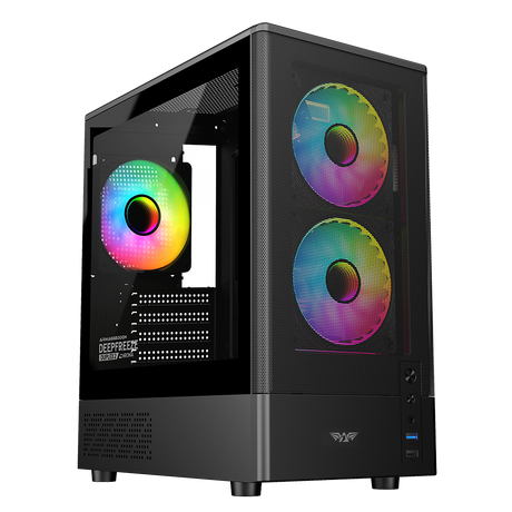 Armaggeddon Gaming Case M-ATX DEEPFREEZE DUPLEX 2 CHROMA Black (3x Chroma Fans)