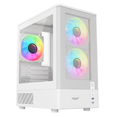 Armaggeddon Gaming Case M-ATX DEEPFREEZE DUPLEX 2 CHROMA White (3x Chroma Fans)