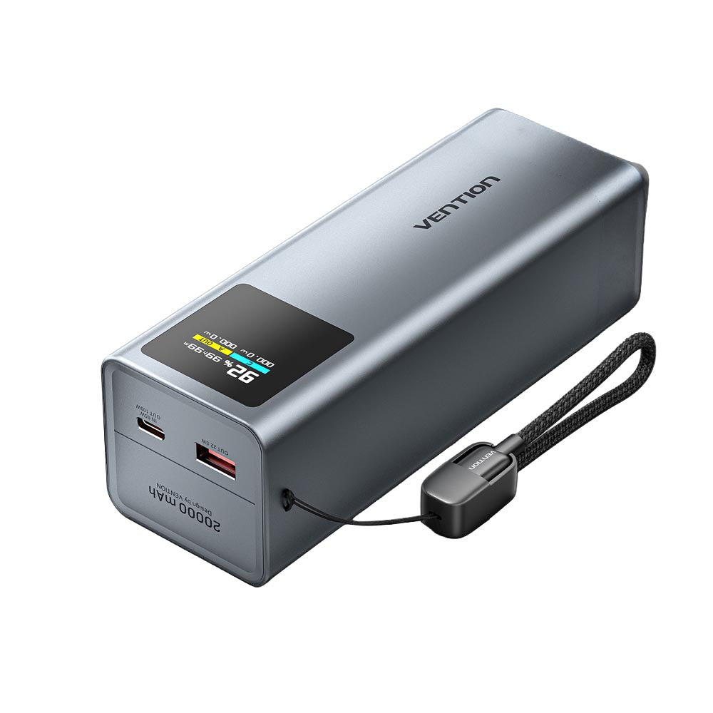 Vention Powerbank 20000mAh 100W 2xUSB-C 1xUSB-A TFT Display +100W Cable FKCH0