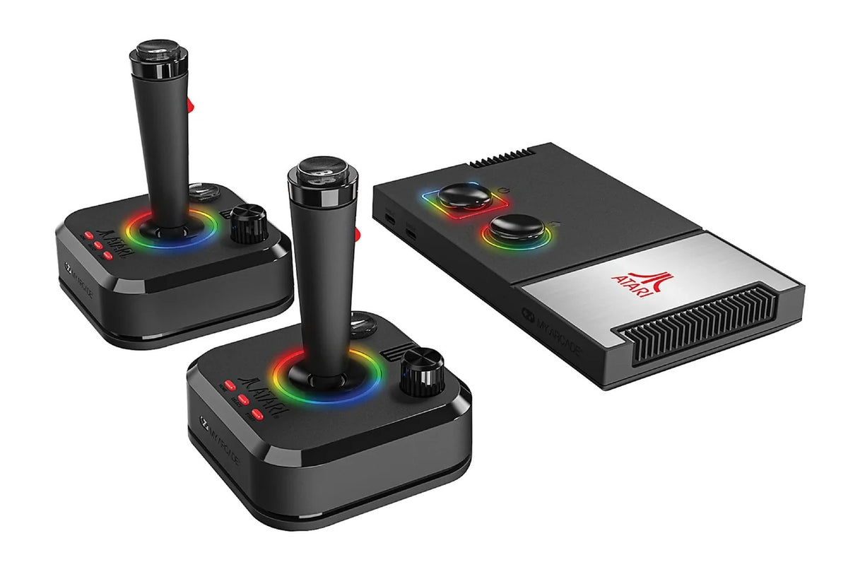 My Arcade GAMESTATION PRO ATARI, Wireless Joysticks, RGB LED Lights, With 200+ Games