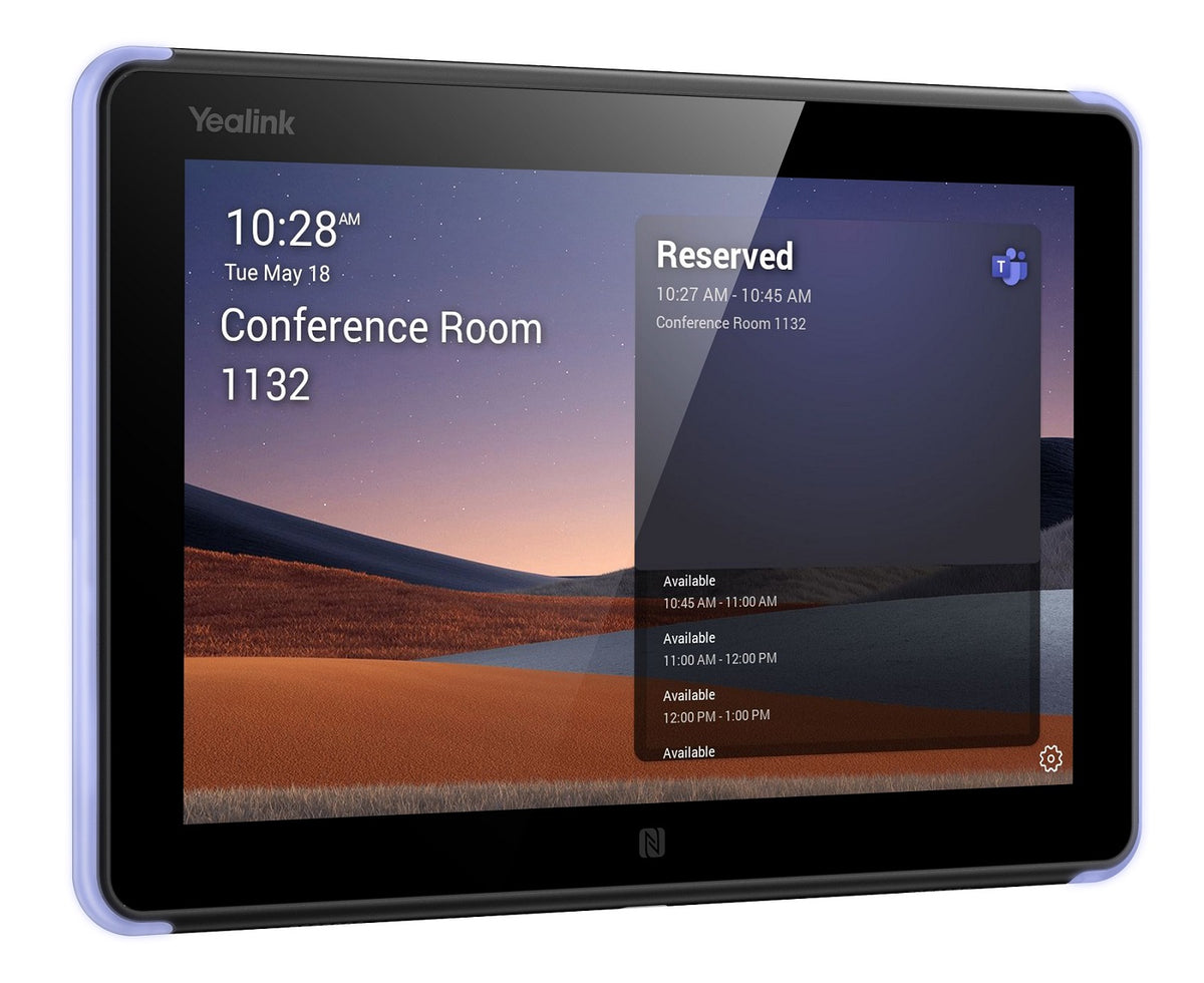 Yealink MS Teams Room Scheduling Device for Reservation & Status with 8'' Touch, PoE, Wi-Fi & Bluetooth RoomPanel