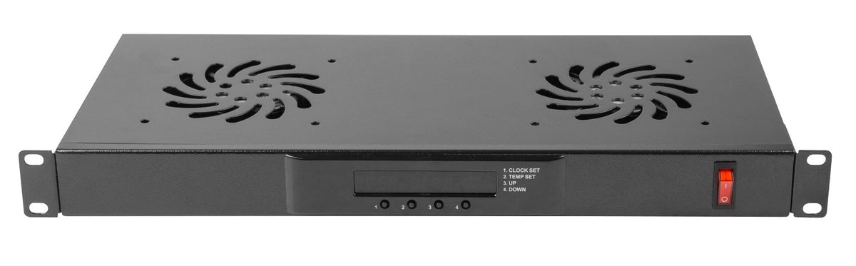 Lanberg Ventilation Panel with LCD 2 Fans Thermostat 230V