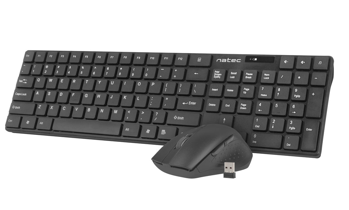 Natec STINGRAY Wireless Keyboard & Mouse Combo Black