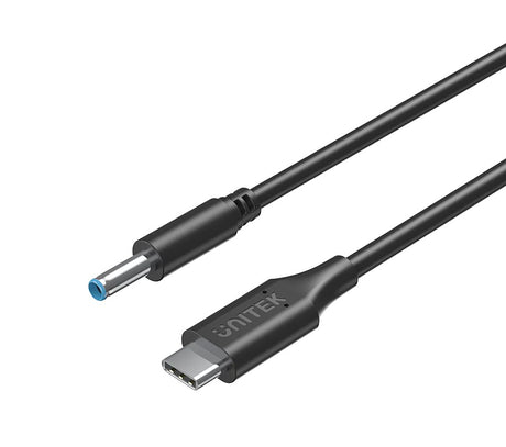 Unitek UCL USB-C to DC Cable 1.8m 65W for HP 4.5x3.0mm C14117BK
