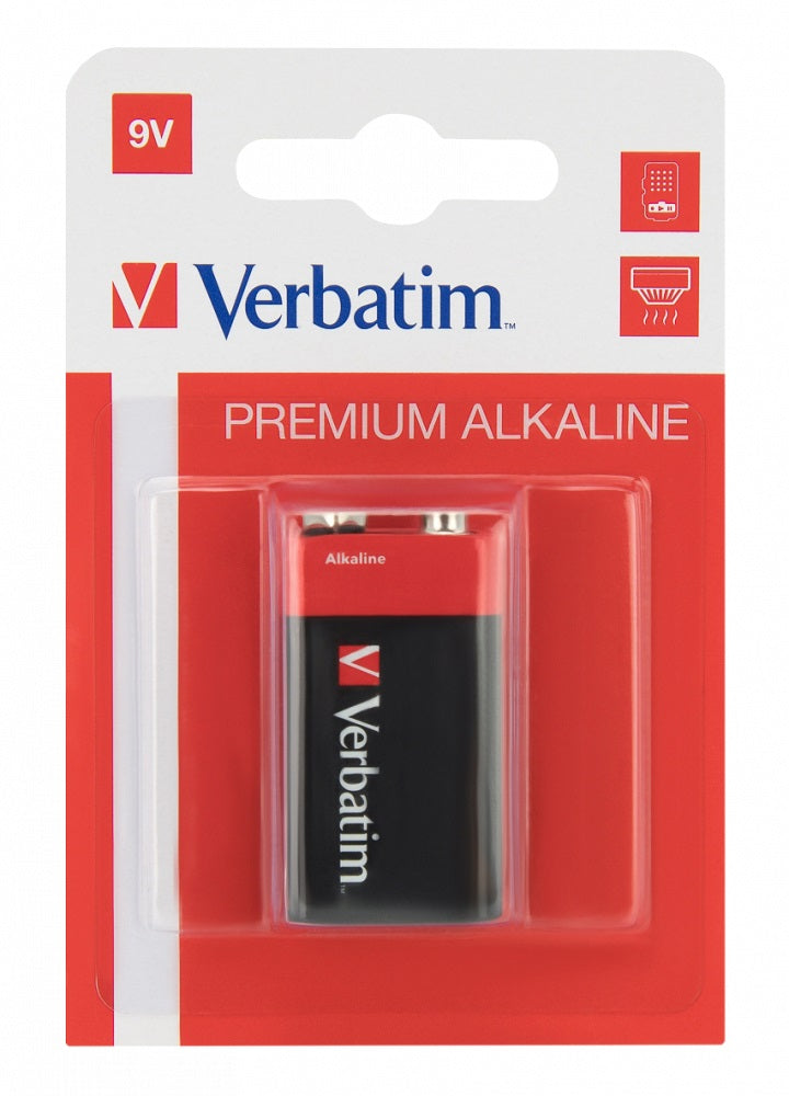 Verbatim Alkaline 9V 1pc Batteries