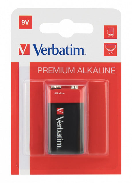 Verbatim Alkaline 9V 1pc Batteries
